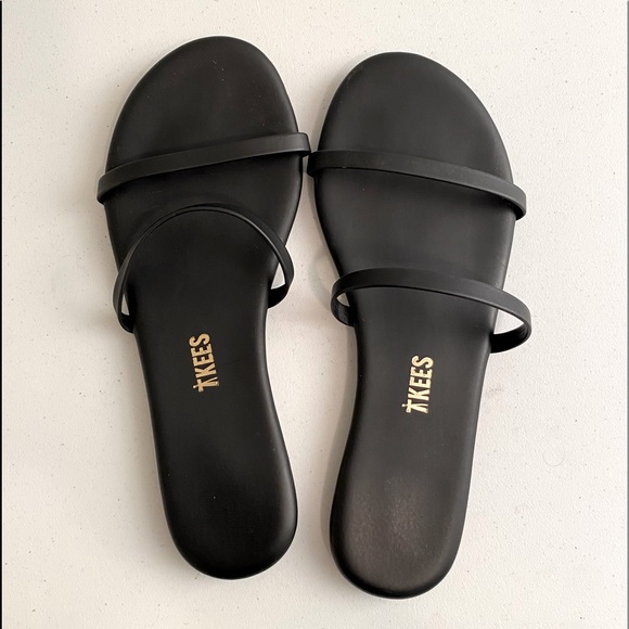 SOLD TKEES Gemma Vegan Slip-On Flat Sandals - Picture 1 of 6